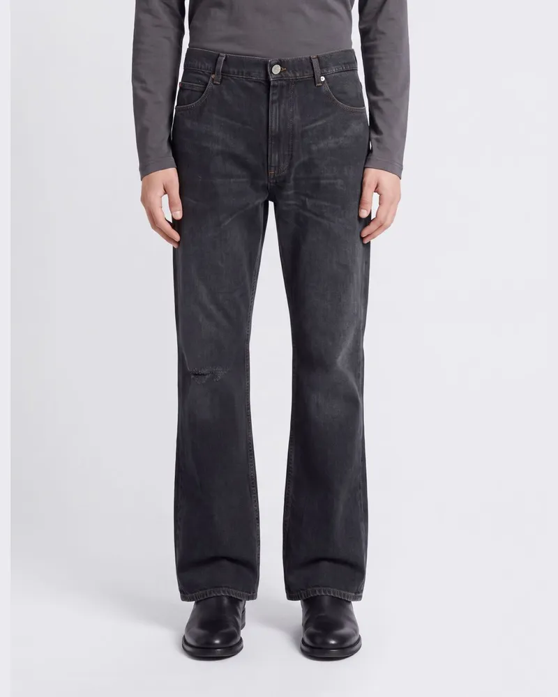 Maison Margiela Bootcut-Jeans mit mittlerer Leibhöhe aus Baumwolldenim Blau