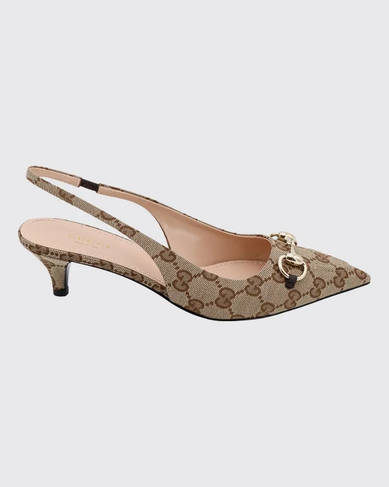 Gucci GG Supreme Stoff GG Slingback Beige