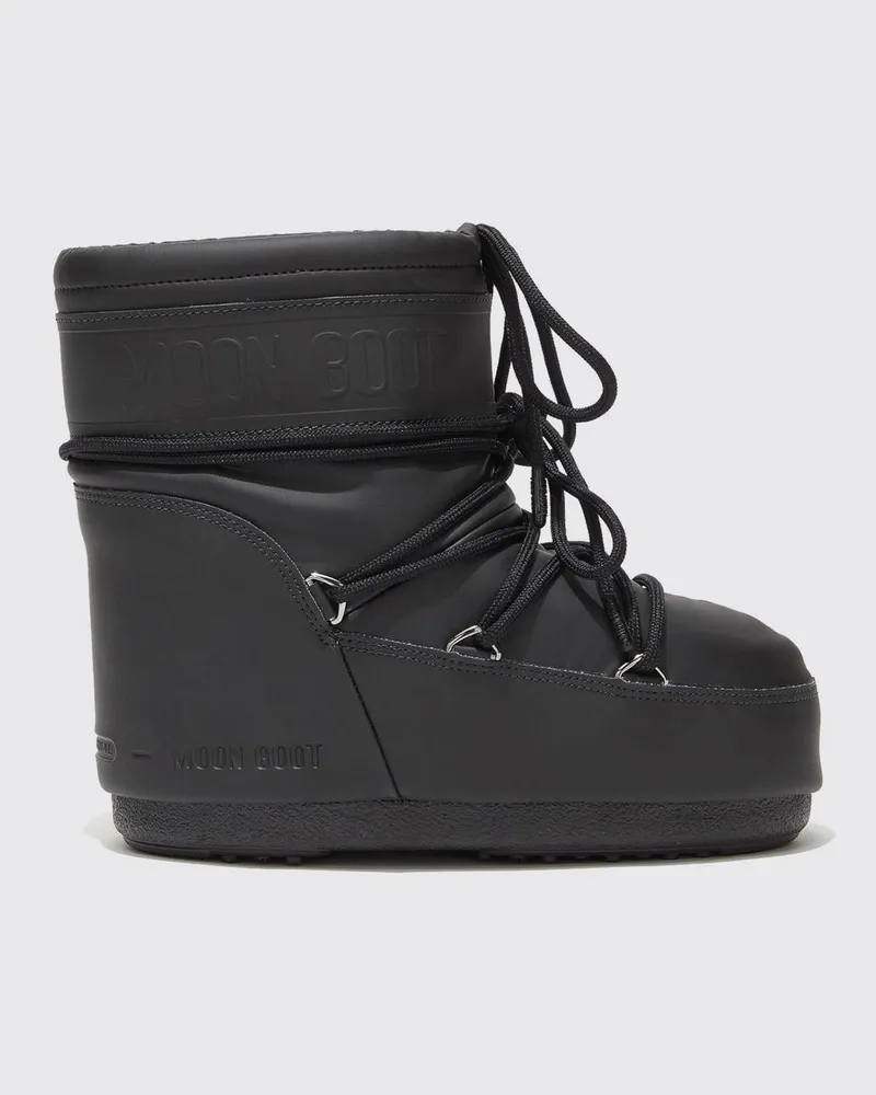 Moon Boot Icon zweifarbige Schneestiefeletten mit verstellbaren Schnürsenkeln Schwarz