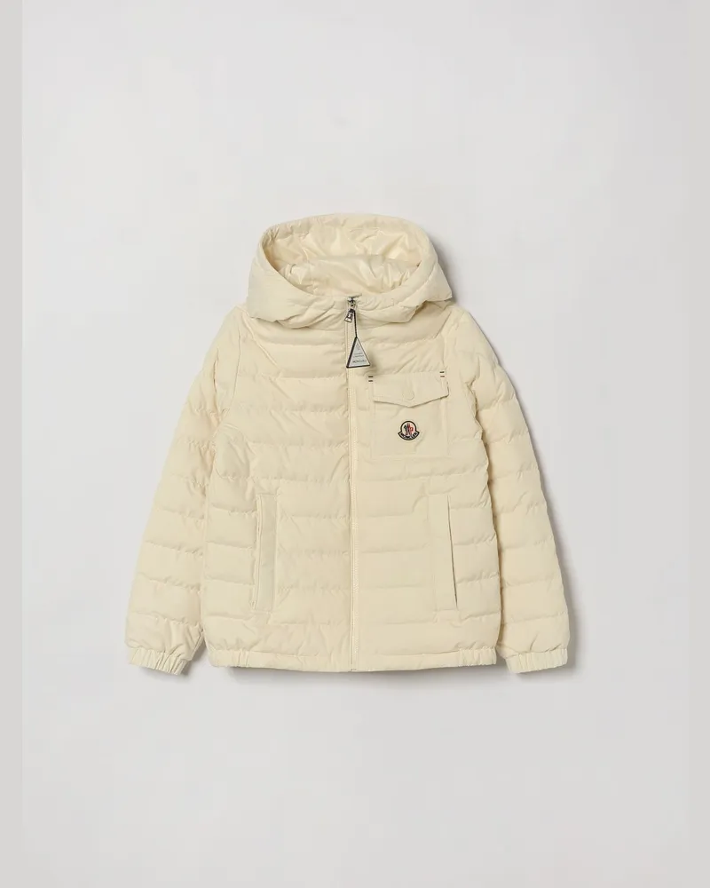 Moncler Daunenjacke Quillon für Jungen mit Kapuze aus recyceltem Polyester Weiß
