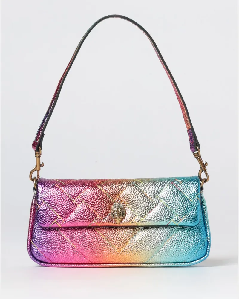 Kurt Geiger Gesteppte Kensington Mini-Tasche aus genarbtem Leder von mit abstraktem Druck Bunt