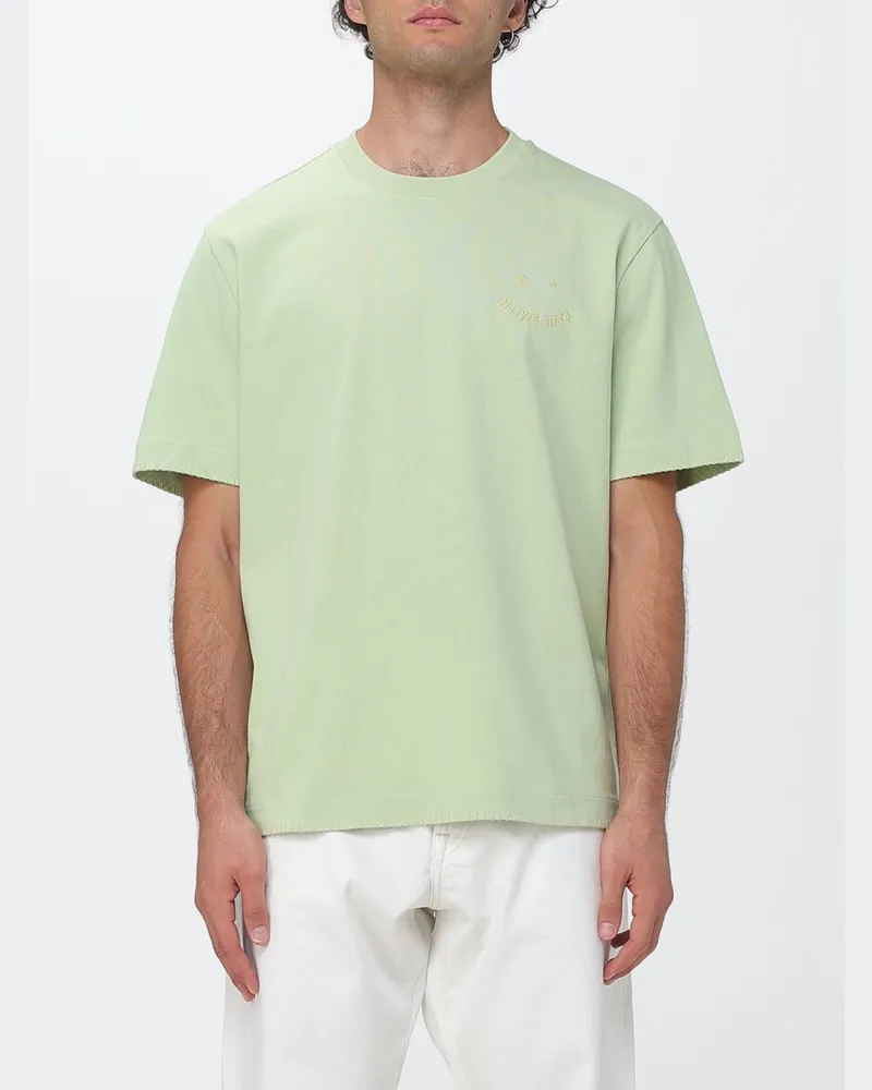 Paul Smith Locker geschnittenes Baumwoll-T-Shirt von mit gesticktem Logo und überschnittenen Schultern Limette
