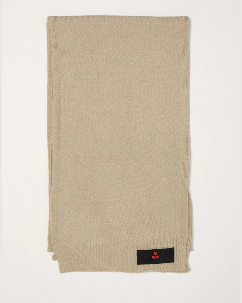 Peuterey Einfarbiger Schal aus edler Woll-Kaschmir-Mischung Beige