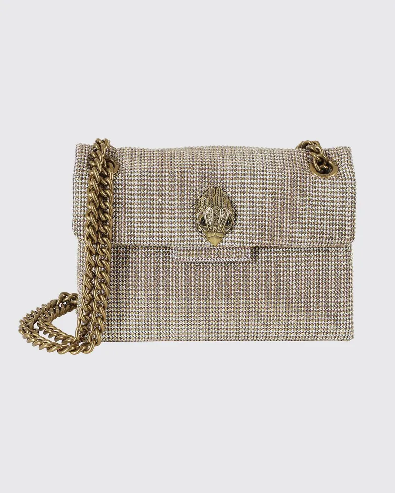 Kurt Geiger Kensington Tasche aus Hahnentritt mit Strasssteinen Braun