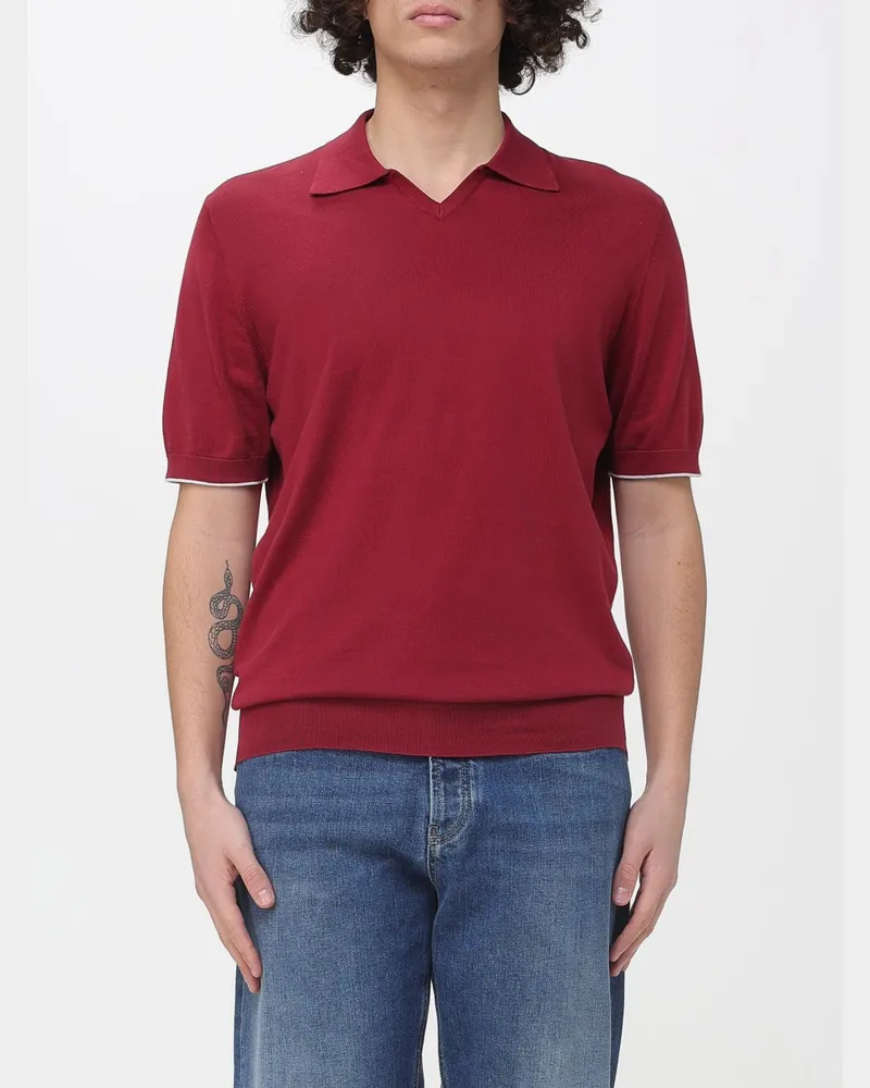 Brunello Cucinelli Polo herren Rot