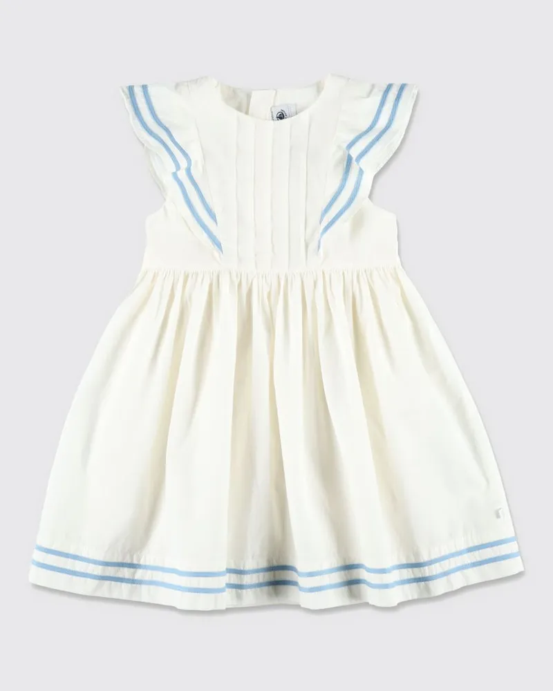 Petit Bateau Kleid kinder Weiß