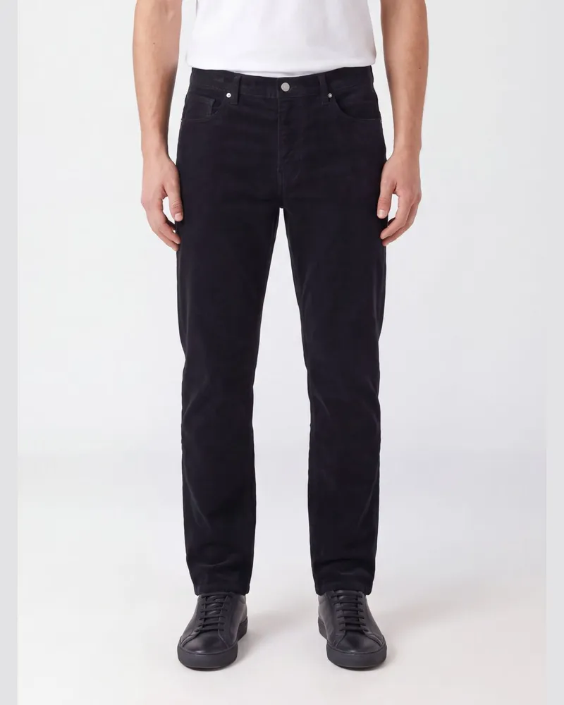 Frame Denim Schmal geschnittene Fünf-Taschen-Cordhose von Blau