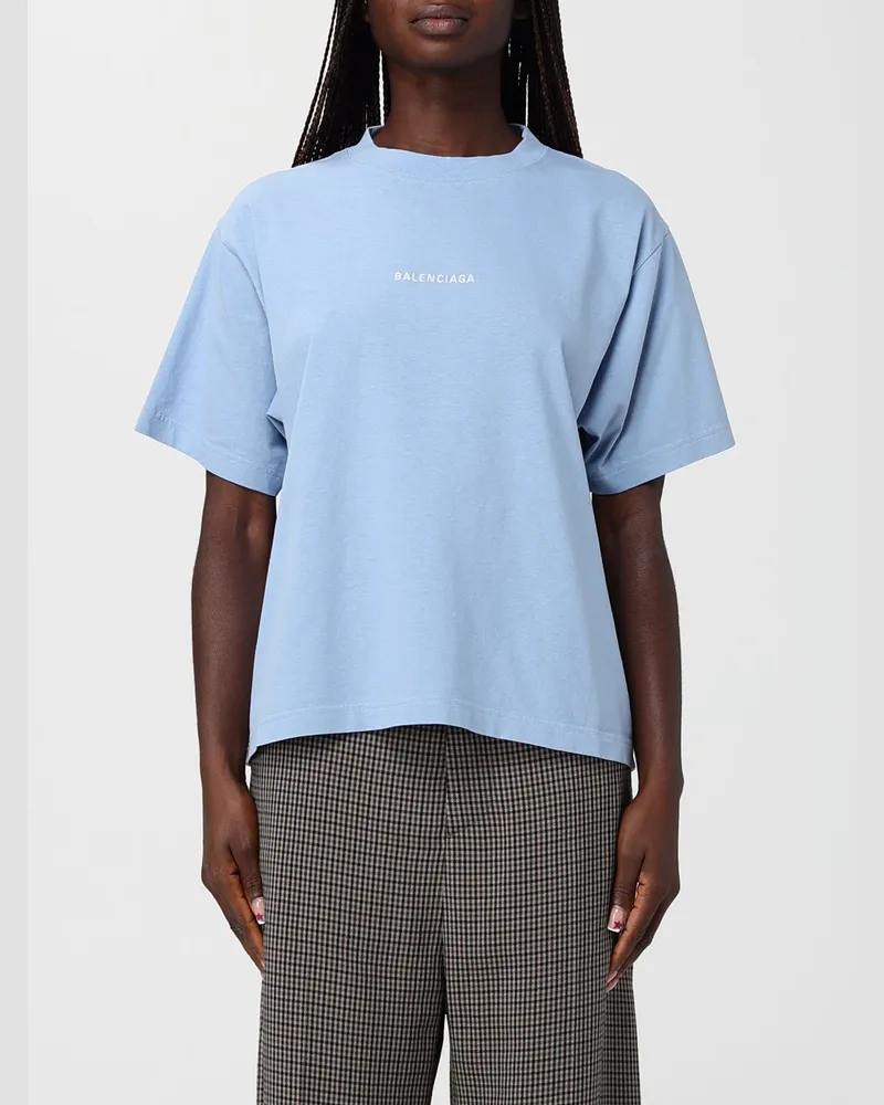 Balenciaga T-shirt damen Hellblau
