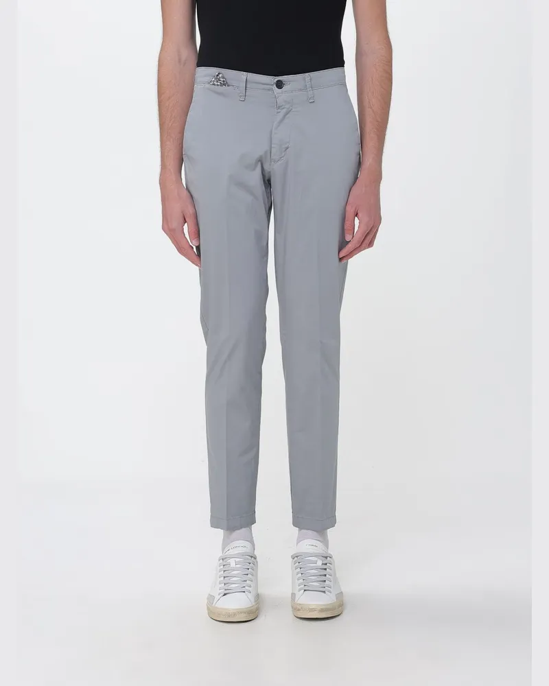 XC Slim-Fit Chinohose aus Gabardine mit Eingrifftaschen und mittlerer Leibhöhe Grau