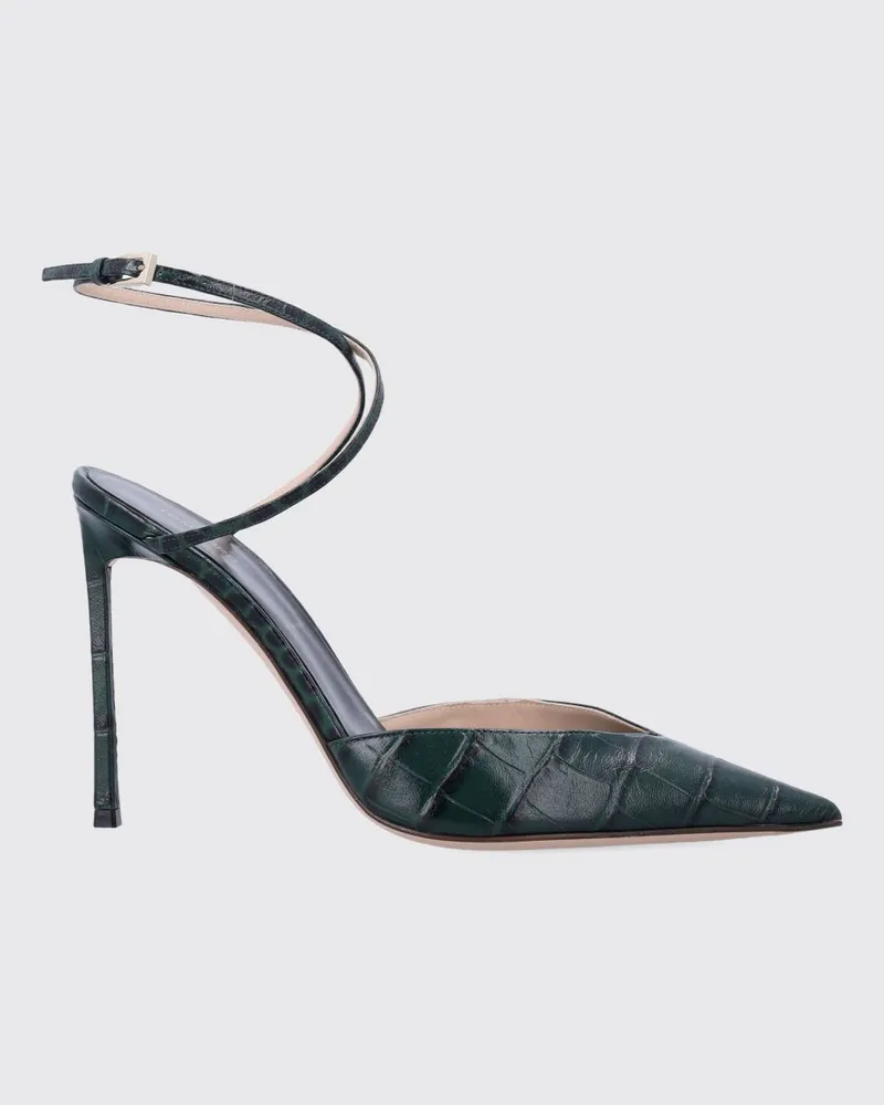 Tom Ford Selen Pumps aus Leder in Kroko-Optik mit Stiletto-Absatz und Riemchen Grün
