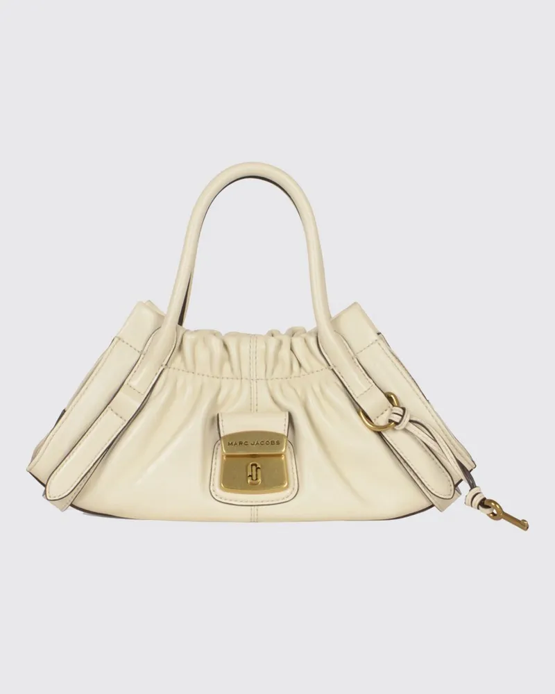 Marc Jacobs Lederhandtasche The Cristina mit Vorhängeschloss und abnehmbarem Gurt Weiß