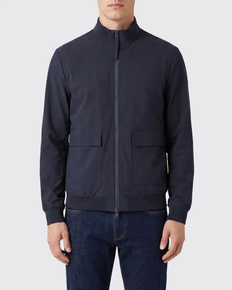 DUNO Sound Trevi Bomberjacke aus Baumwolle mit hohem Kragen und aufgesetzten Taschen Blau