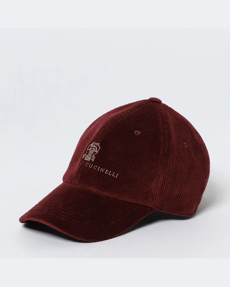 Brunello Cucinelli Hut herren Burgunderrot