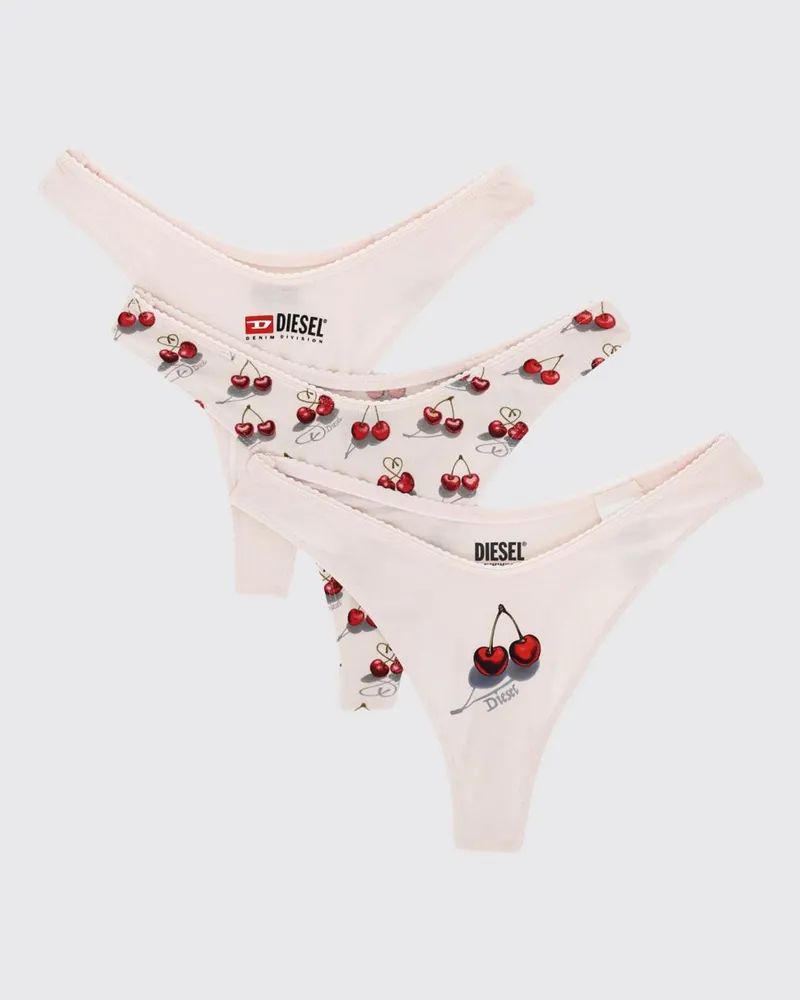 Diesel 3er-Set bedruckte Baumwollslips mit Cherry-Logo Ocker