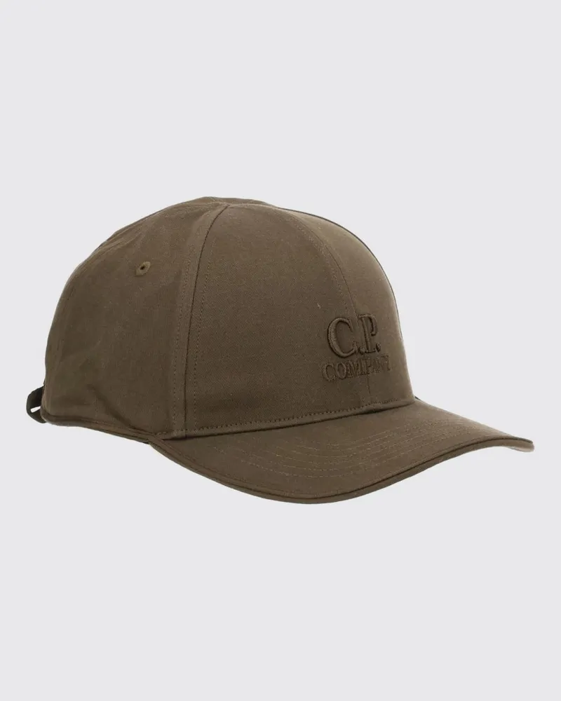 C.P. Company Baumwollmütze mit gesticktem Logo Grün