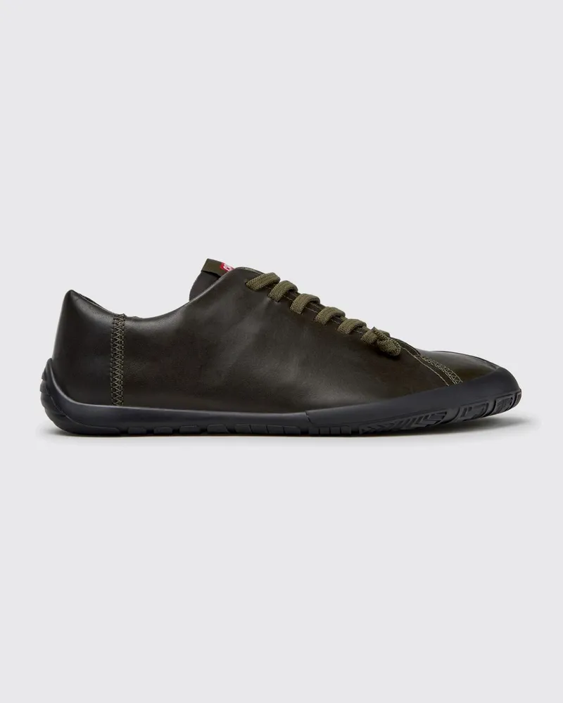 Camper Peu Path+ Slip-On-Sneaker aus Glattleder mit elastischen Schnürsenkeln Grün