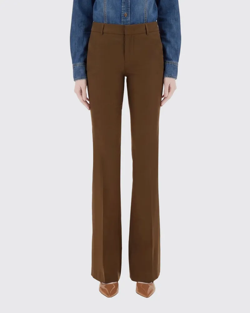 PT TORINO Ausgestellte Hose aus Stretch-Baumwolle Biscuit