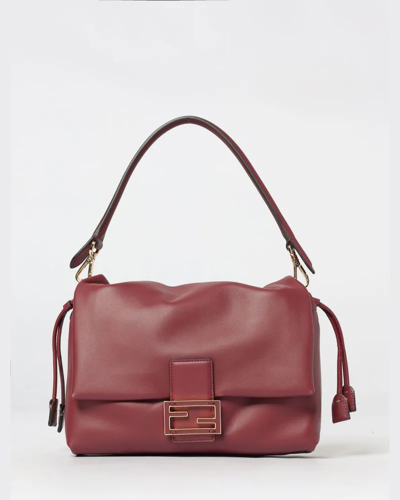 Fendi Schultertasche damen Burgunderrot
