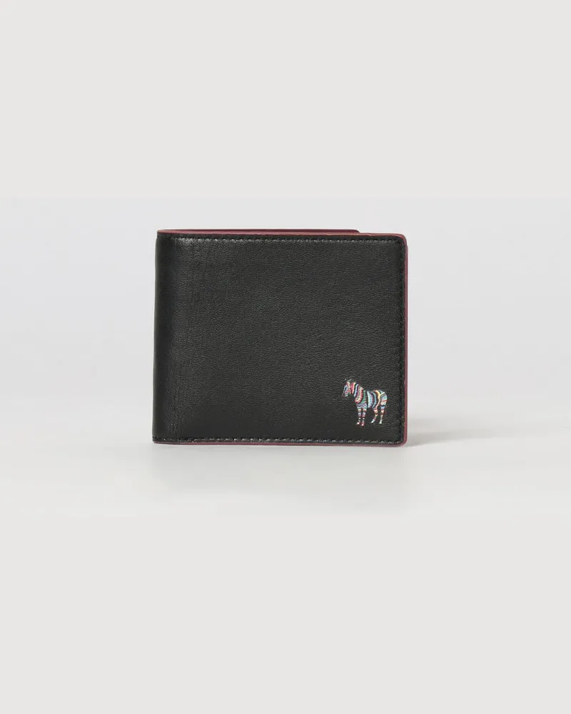 Paul Smith Bifold-Geldbörse aus Glattleder mit internem Grafikdruck Schwarz