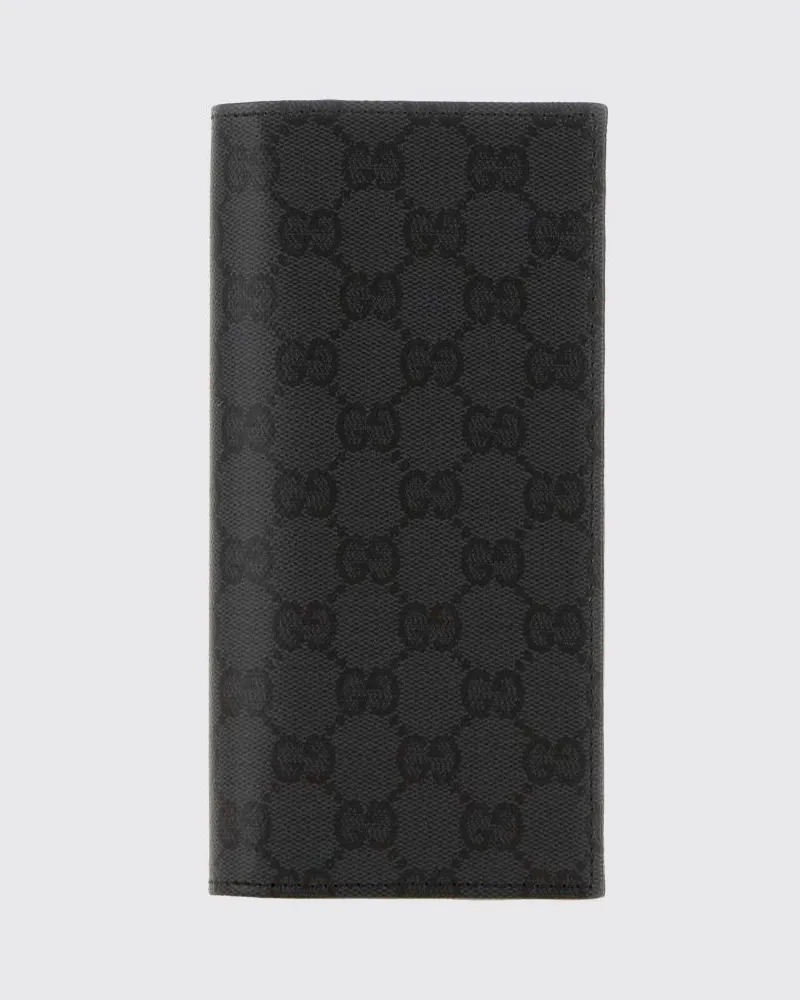 Gucci Bifold-Brieftasche aus GG Supreme-Canvas mit Monogramm Schwarz