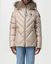 Blauer Jacke Beige