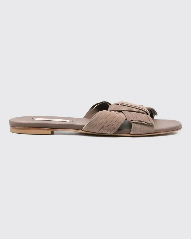 Casadei Wildleder-Hausschuhe Grau