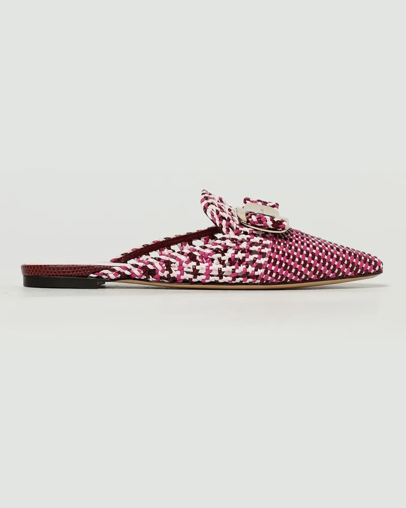 Ferragamo Mokassins damen Burgunderrot
