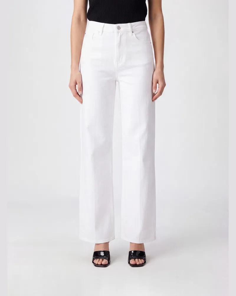 7 for all mankind Denim-Jeans mit hohem Bund und weitem Bein Weiß