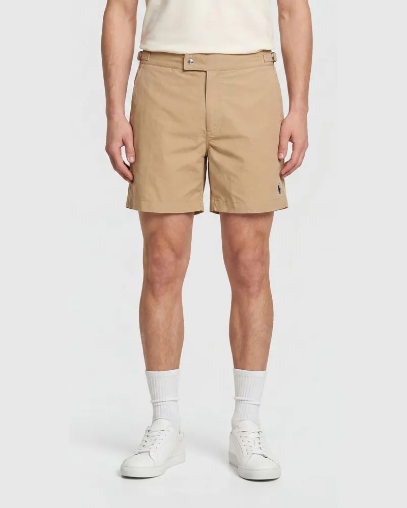 Ralph Lauren Monaco Badeshorts aus Nylon mit gesticktem Logo Beige