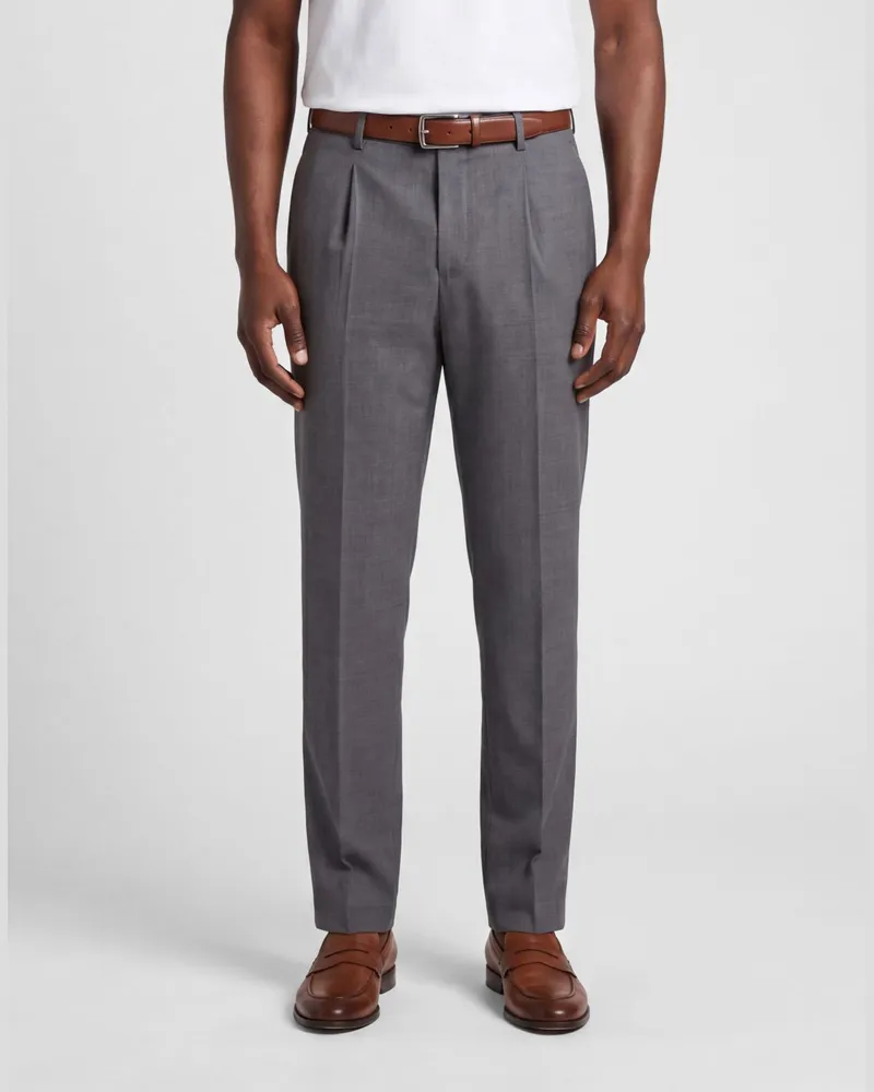 Incotex Woll-Chino-Hose Grau