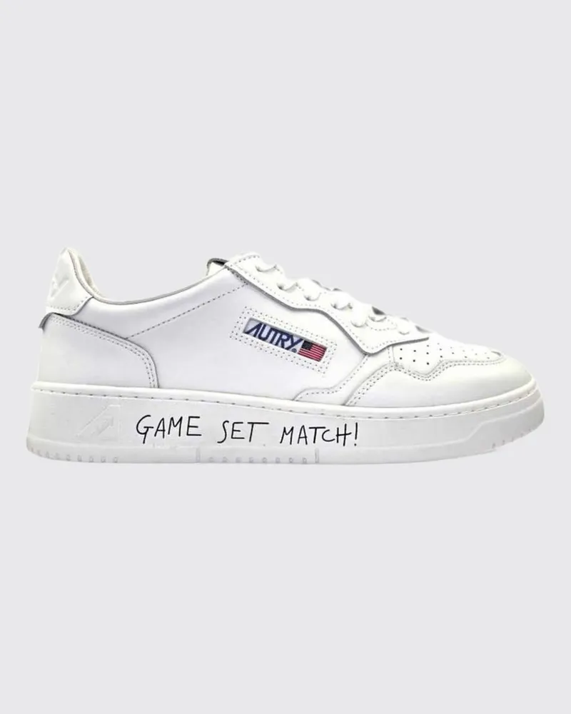 AUTRY Medalist Low Sneakers für Damen aus Leder und Wildleder im Bicolor-Design Weiß