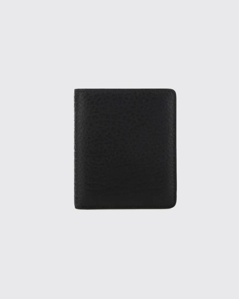 Maison Margiela Bifold-Portemonnaie Four Stitches aus Kalbsleder Schwarz