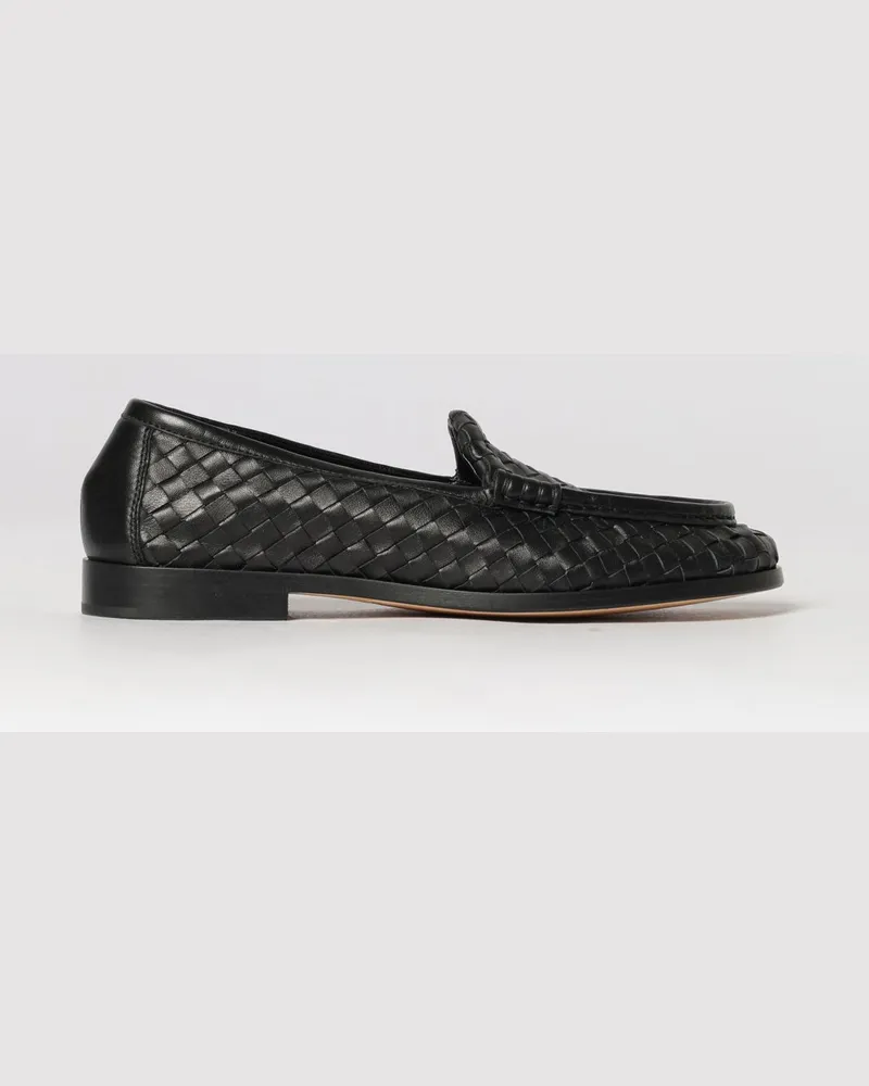 Bottega Veneta Silenzio Intrecciato Leder Loafer Schwarz