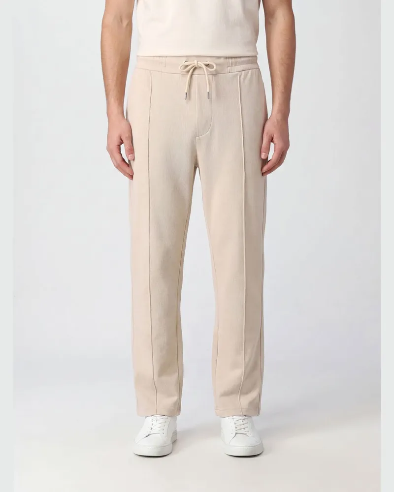 HUGO BOSS Slim Fit Jogginghose von aus Baumwoll- und Modal-Mischung mit Kordelzug Weiß