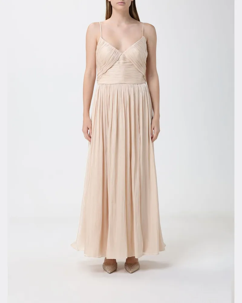 COSTARELLOS Fayla Midi-Kleid aus Georgette Weiß