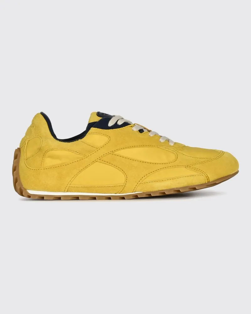 Bottega Veneta Orbit Sneakers aus Veloursleder und Nylon mit gezackter Sohle Denim