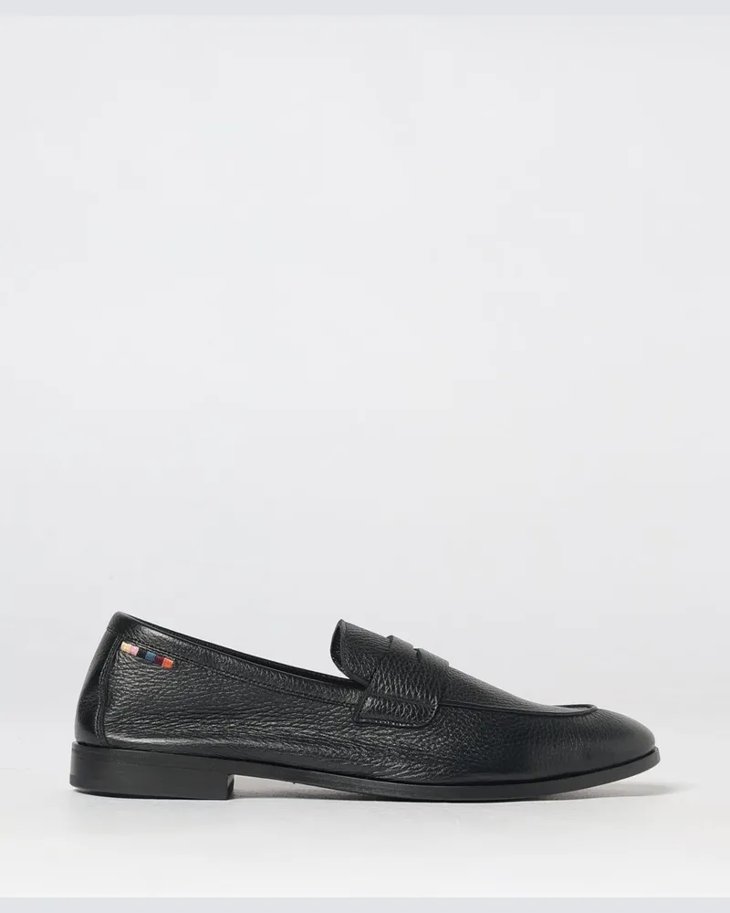 Paul Smith Penny-Loafer aus Hirschleder mit erhabener Mokassinnaht Schwarz