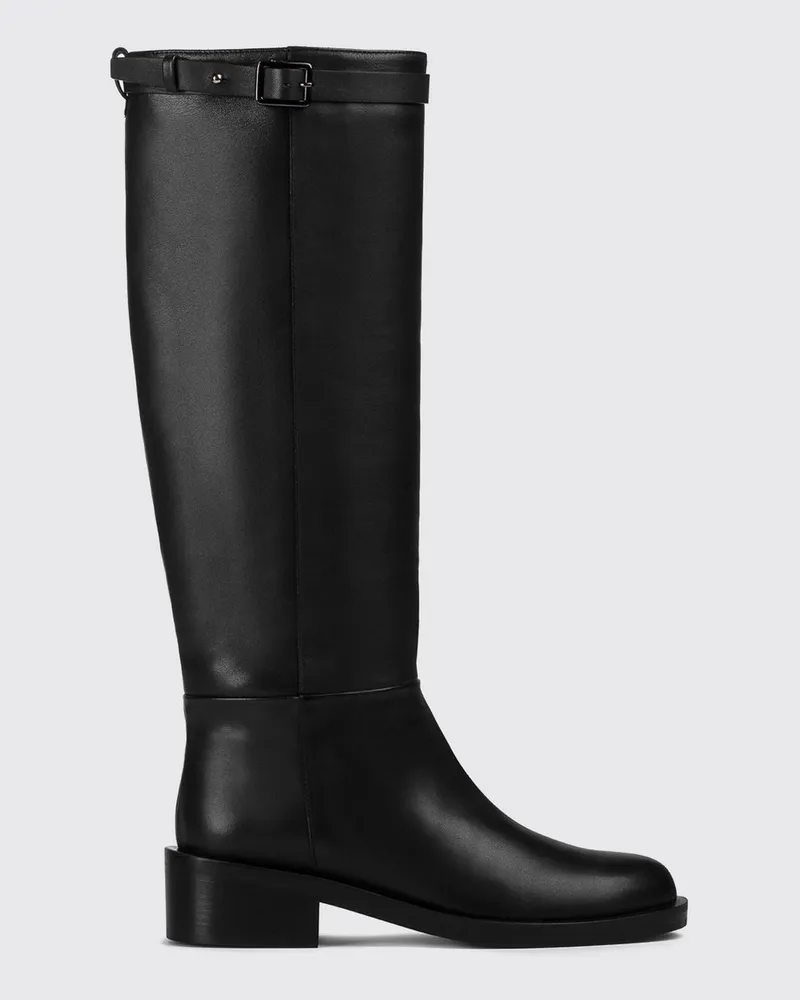 Doucal´s Kniehohe Stiefel aus Glattkalbsleder mit seitlichem Reißverschluss Schwarz