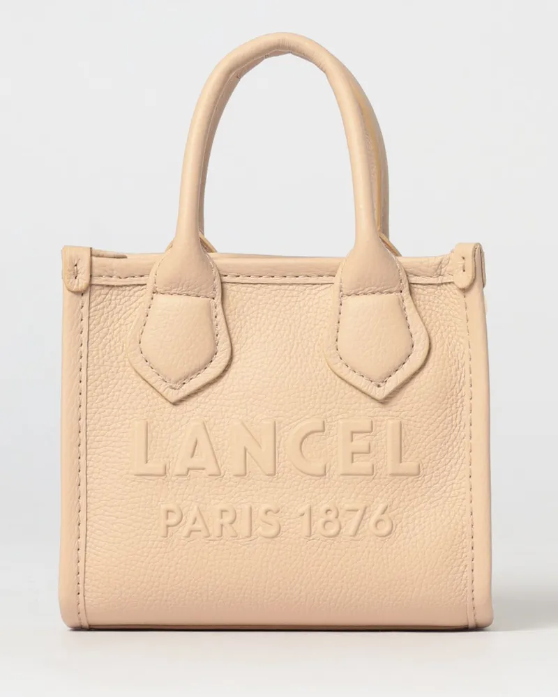 Lancel Jour Tasche aus genarbtem Leder Haselnuss