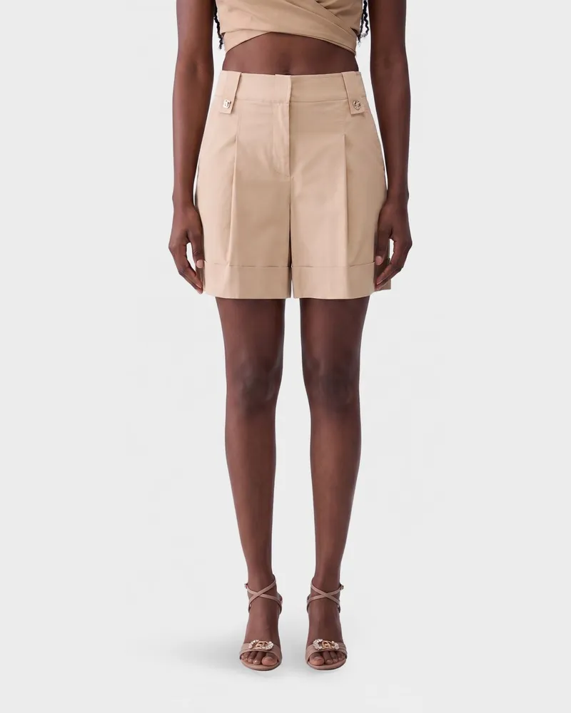 Liu Jo Shorts aus Baumwollmischung Beige