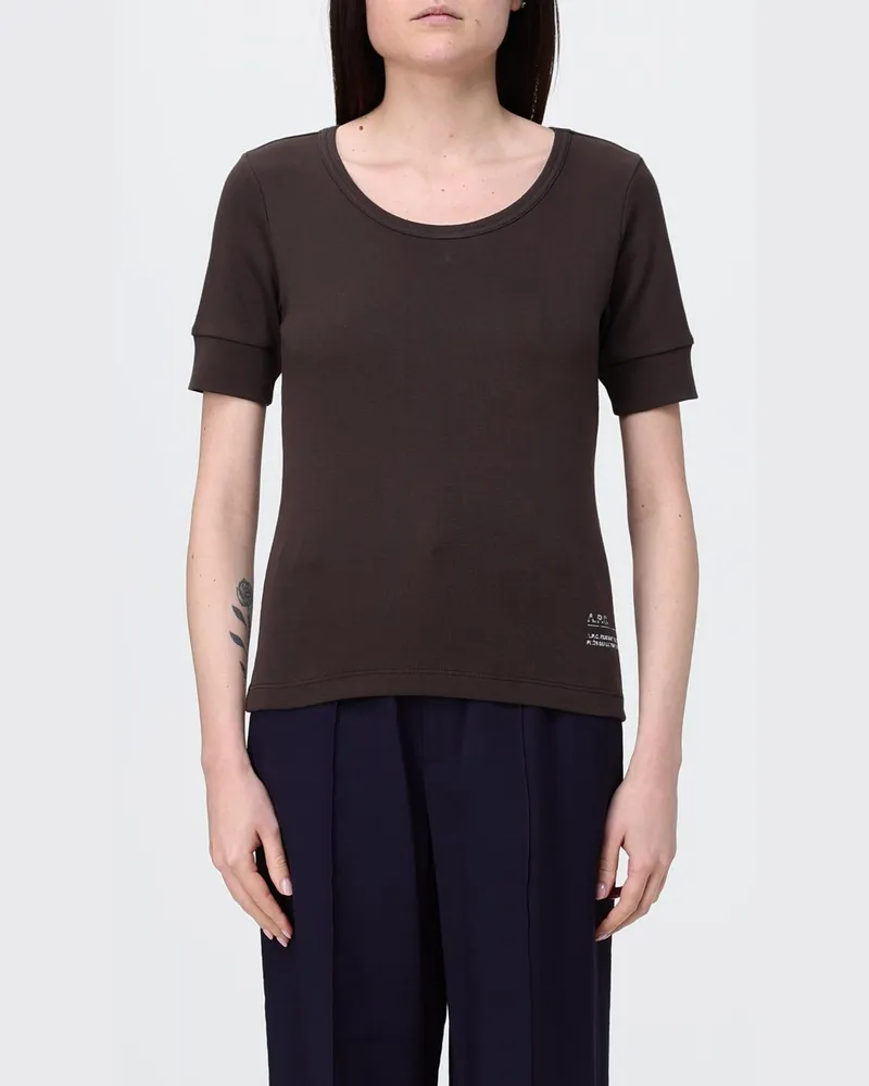 A.P.C. T-shirt damen Braun