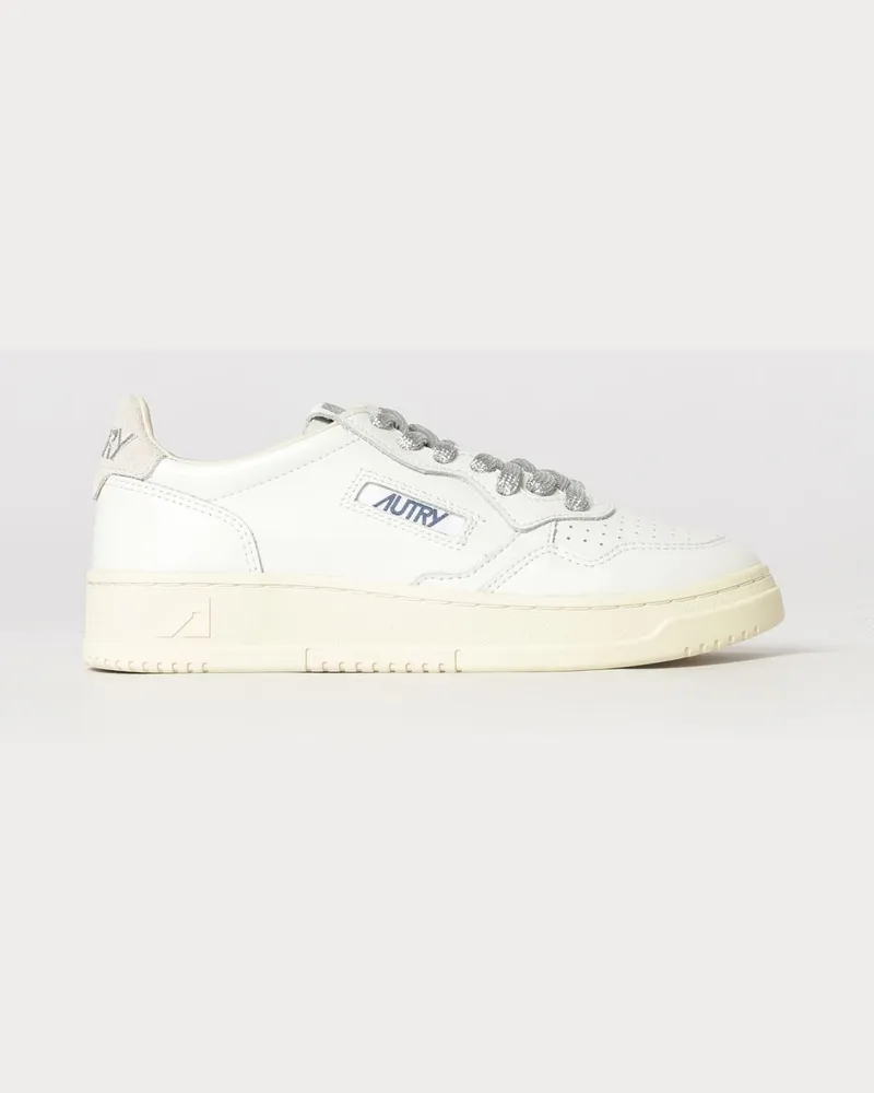 AUTRY Medalist Low Sneakers aus glattem Kalbsleder mit perforierter Spitze Weiß