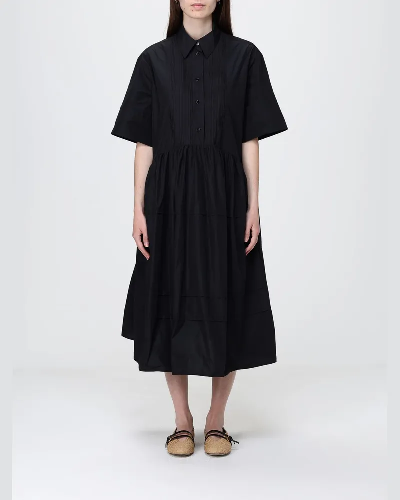 MEIMEIJ Crêpe-Hemdblusenkleid Schwarz