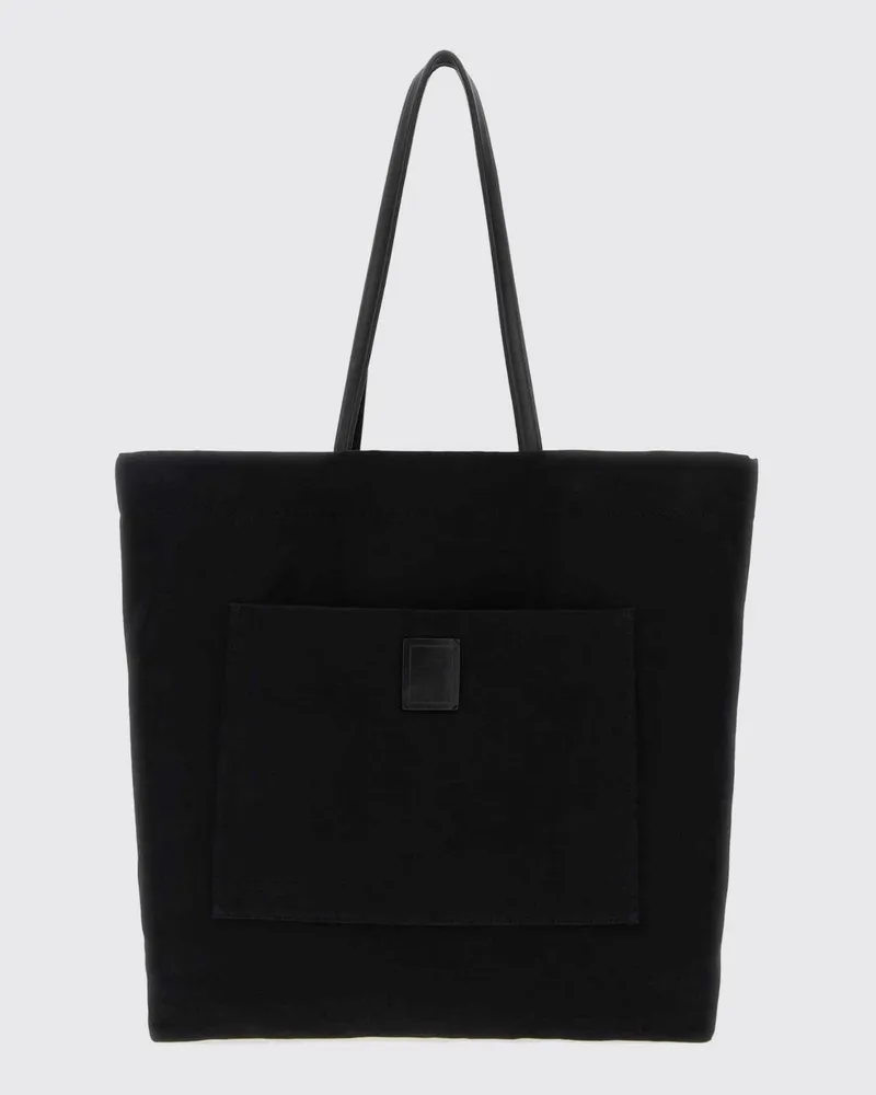 The Row Tori Tote-Tasche aus Baumwoll-Canvas mit doppelten Griffen und geprägtem Logo Schwarz