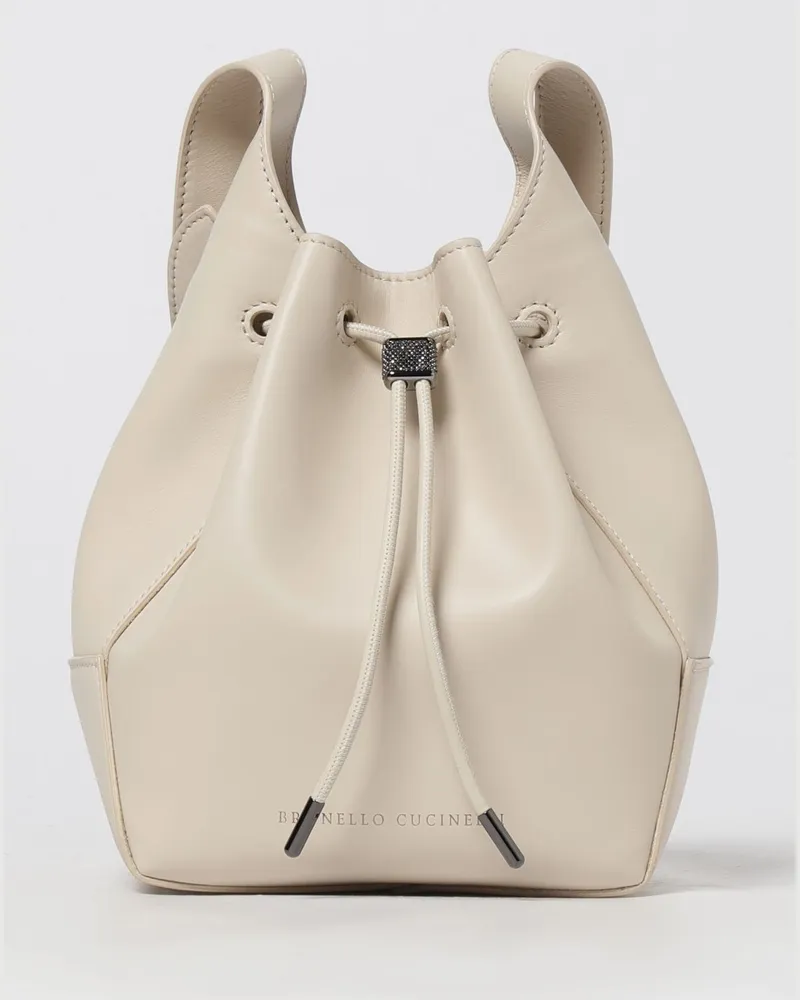 Brunello Cucinelli Schultertasche damen Ivory