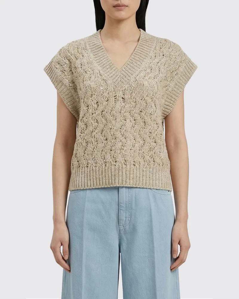 Brunello Cucinelli Pullover damen Weiß