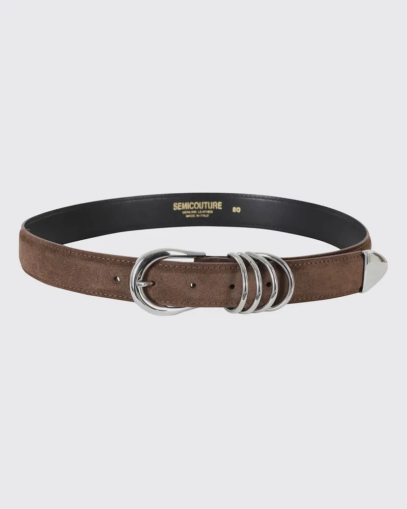 Semicouture Wildledergürtel Usoa Braun