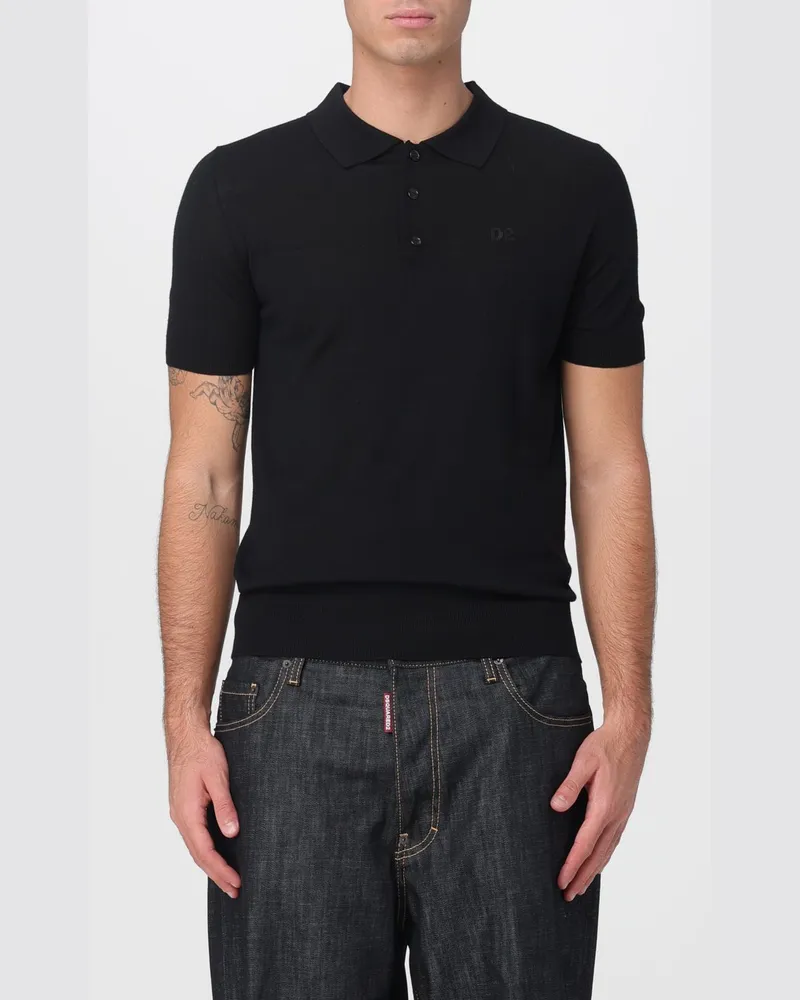 Dsquared2 Polo herren Schwarz