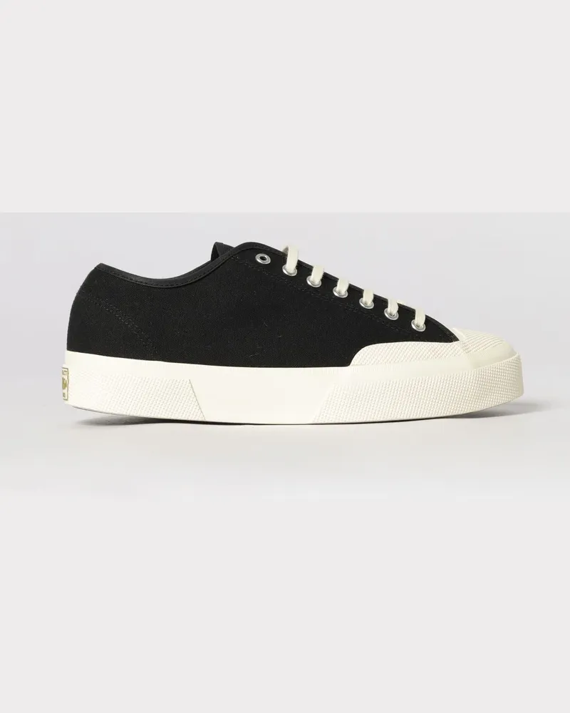 Superga 2432 Works Baumwoll-Sneaker mit Gummikappe und -sohle Schwarz
