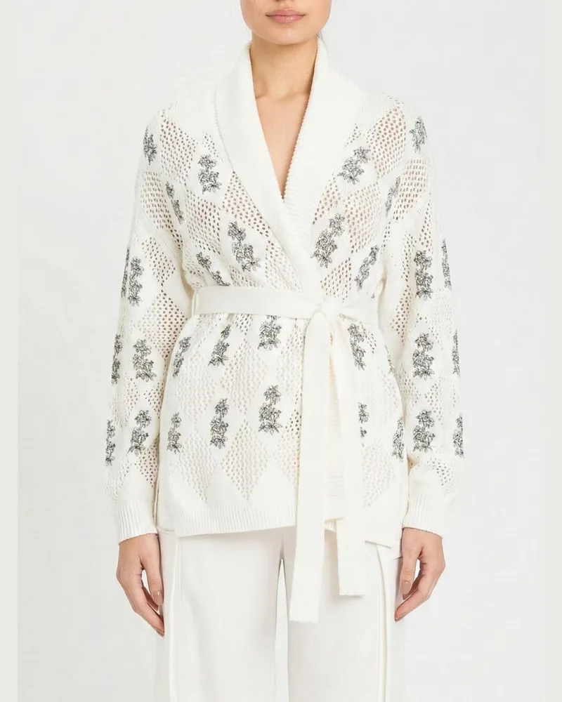 Twin-Set Baumwoll-Strickcardigan Bunt